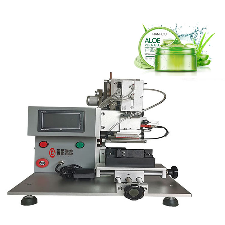 Semi auto aloe vera machina gluten labeling